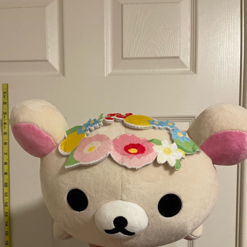 San-X Rilakkuma korilakkuma White Bear Plush (Flowers)